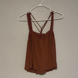 Lucky Brand Rust Lace Detail Camisole